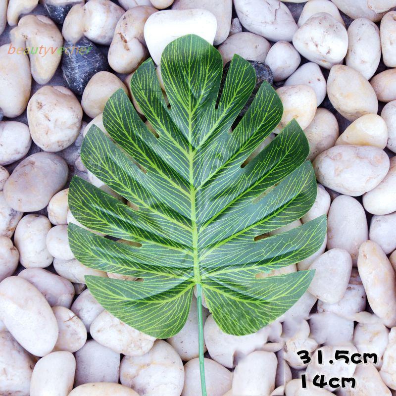 20 lá trầu bà monstera nhân tạo trang trí nội thất