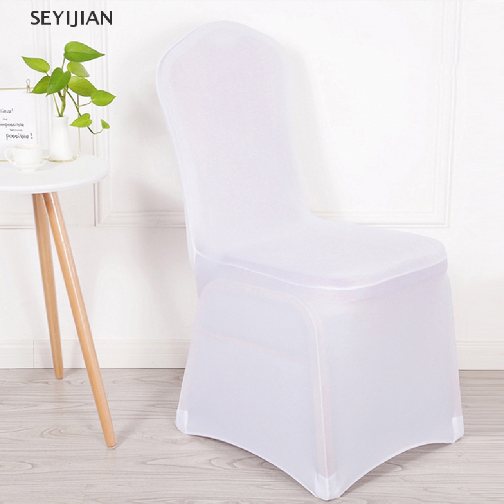 1 Vỏ Bọc Ghế Ngồi Bàn Ăn / Khách Sạn / Tiệc Cưới Chất Liệu polyester Co Giãn Tiện Dụng