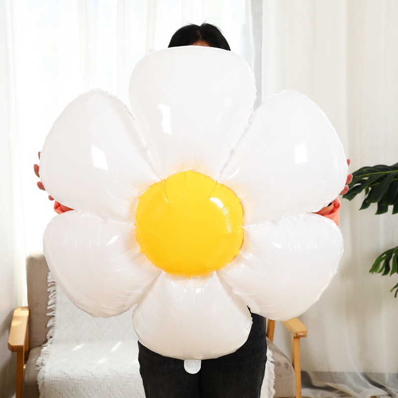 Bong Bóng Màng Nhôm 40 inch Hình Hoa Cúc Nhỏ Dùng Trang Trí Tiệc Sinh Nhật