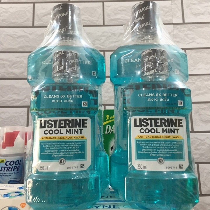 Nước Súc Miệng Listerine Coolmint mua 1 tặng 750ml 1 chai nhỏ 250ml (date 2025)