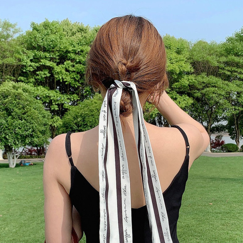 Dây Buộc Tóc Thắt Nơ Ruy Băng Lụa Cổ Điển Thời Trang Nữ
