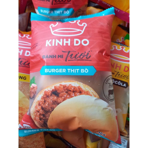 Bánh Mì Burger Thịt Bò Kinh Đô