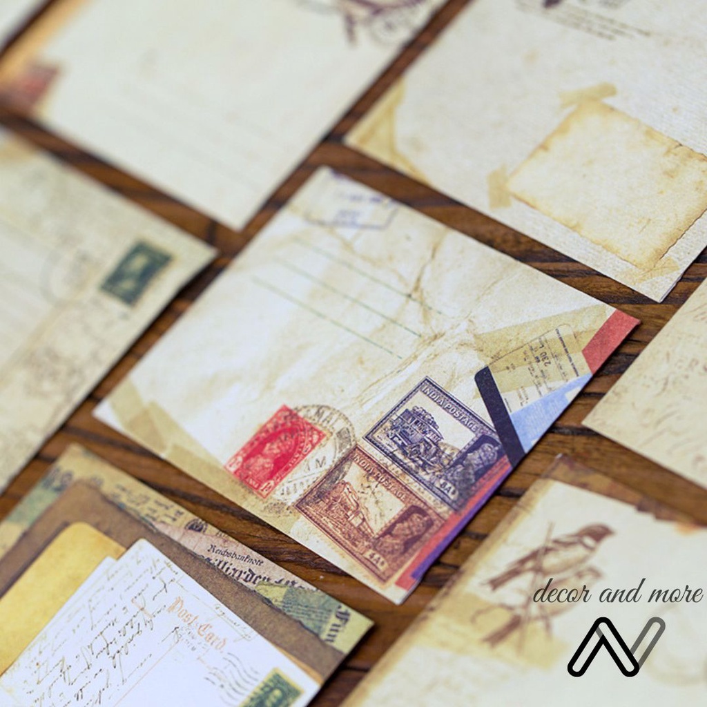 Set 12 phong bì mừng cưới mini, phong thư màu retro viết thư đẹp