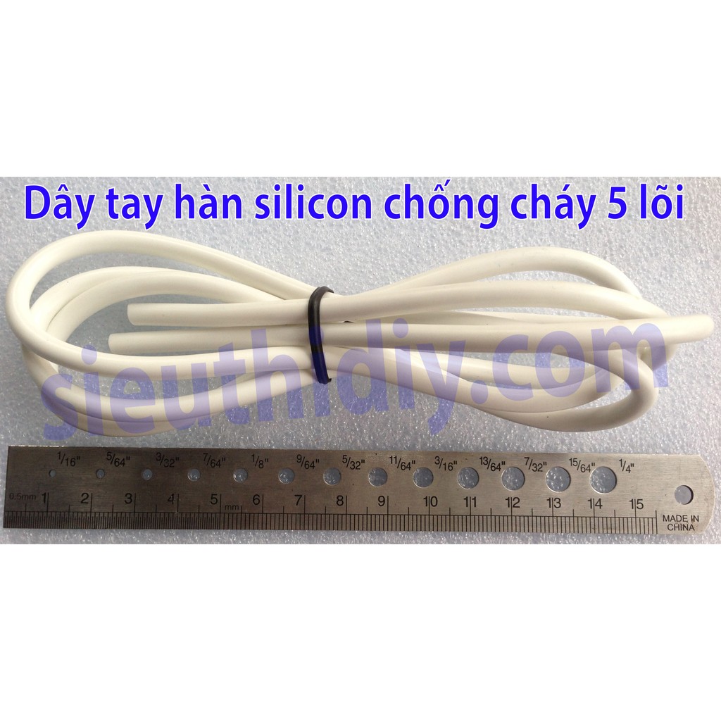 Dây điện silicon chống cháy 5 lõi DIY tay hàn cho trạm hàn 936