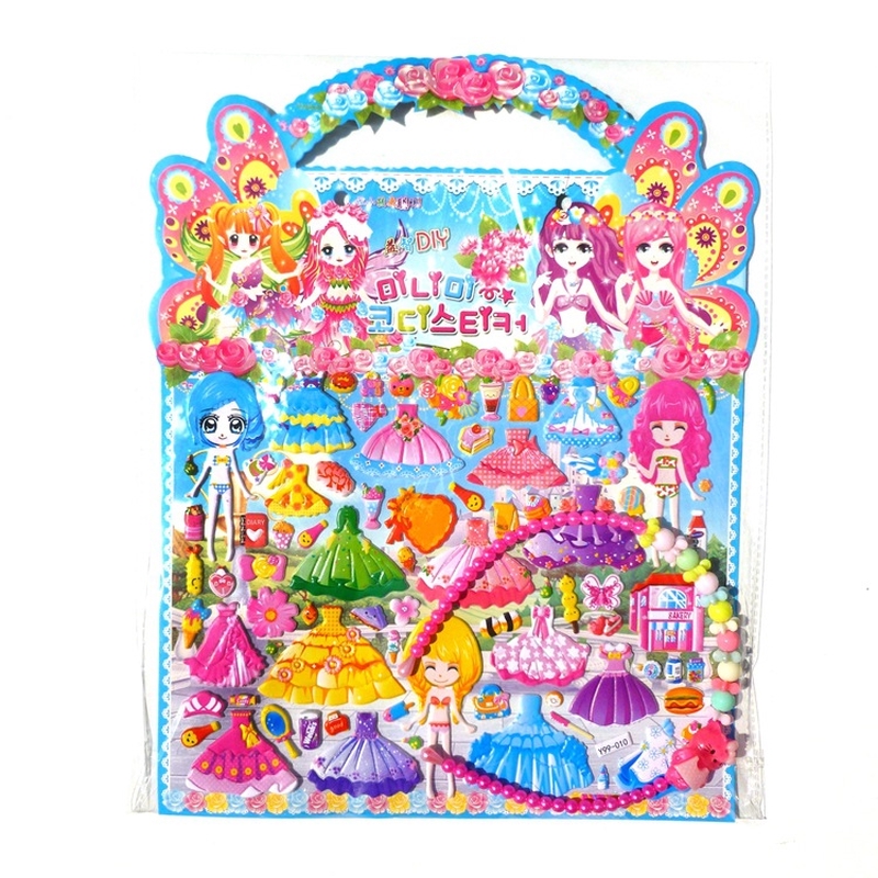 1 bộ sticker hoạt hình công chúa tiên cá cho bé gái