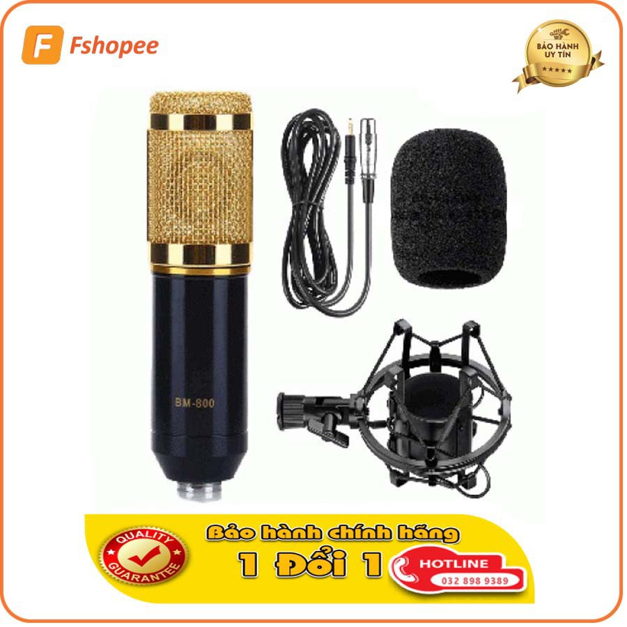 Mic Thu Âm BM800 Giá rẻ + Chân Mic  + Bông Lọc Âm