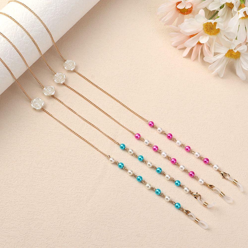 MOILYVN Chuỗi Hạt Đeo Mắt Kính Chống Thất Lạc Hình Hoa Giá Đỡ