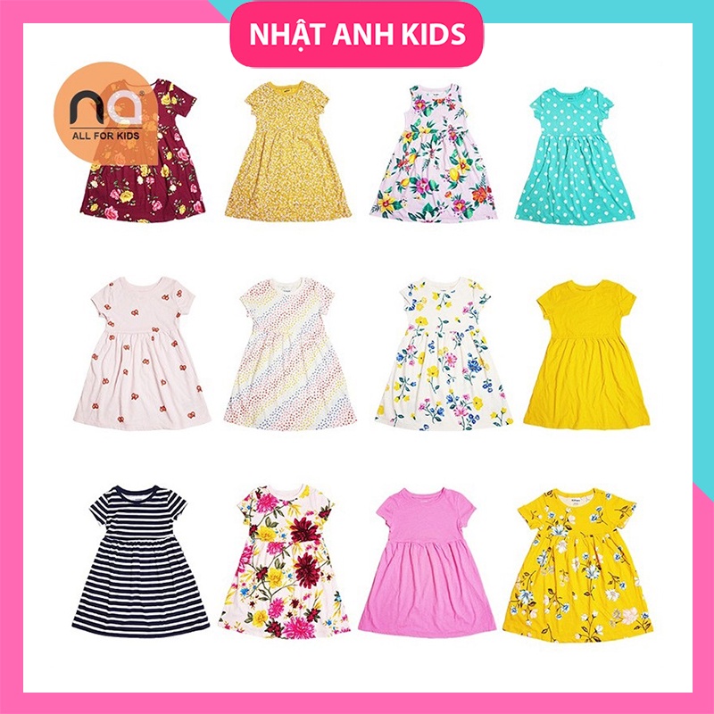 [XUẤT XỊN] Đầm thun cotton OLD NAVY xuất xịn cho bé gái (3 tháng - 5 tuổi), nhiều mẫu cực đẹp