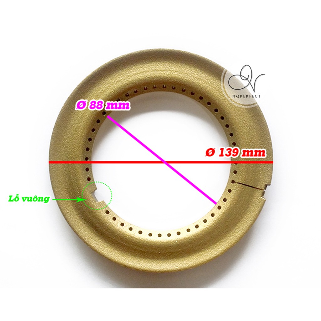 Mâm chia lửa bếp gas âm Malloca AS 920R / AS 920GR / AS 930B / AS 930G / AS 930R.. vành lớn ngoài (lỗ vuông/lỗ tròn)