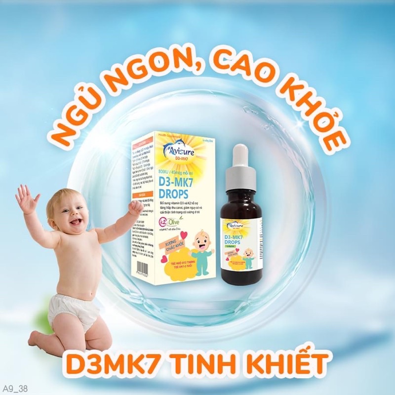 Vitam D3 Mk7 Drops Avisure 20ml chính hãng [ DATE MỚI NHẤT]