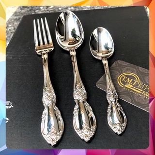 Combo 3-4 dao muỗng nĩa ăn hoàng gia oneida inox 18-10 cao cấp