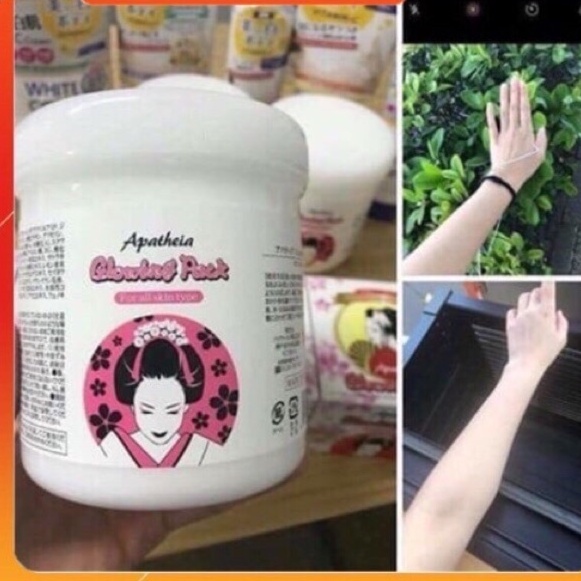 Mặt Nạ Ủ Trắng Nhau Thai Cô Gái Nhật Bản - Kem Trắng Da Toàn Thân, Mặt Và Body Glowing Pack 500GR chiết xuất nhau thai c