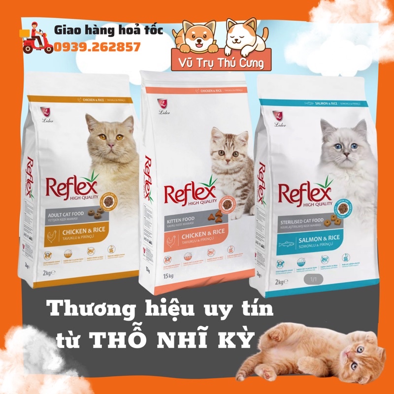 Hạt Reflex cho mèo từ Thỗ Nhĩ Kỳ-mèo con, mèo lớn (bịch 2Kg)