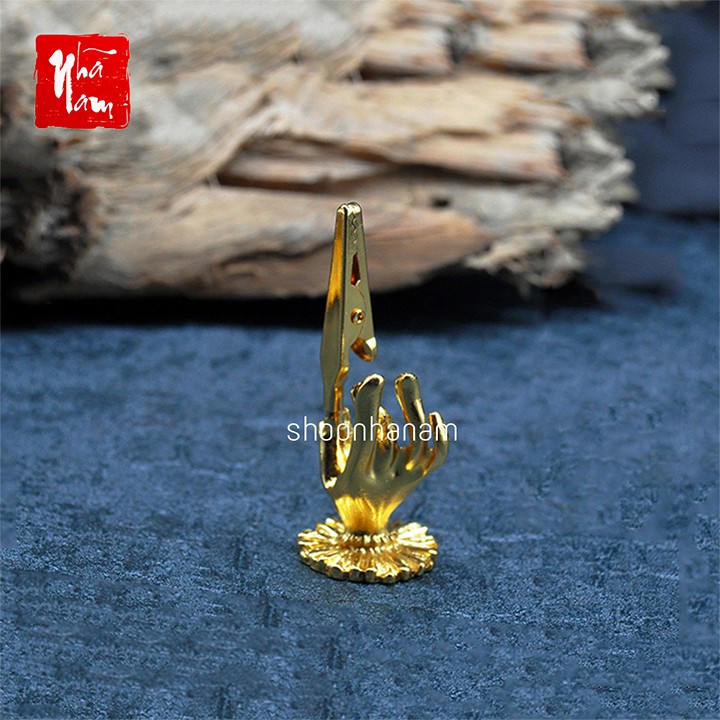 Đế cắm nhang vòng, đặt hương cây hình tay phật thắp hương để lư trầm phụ kiện thác khói