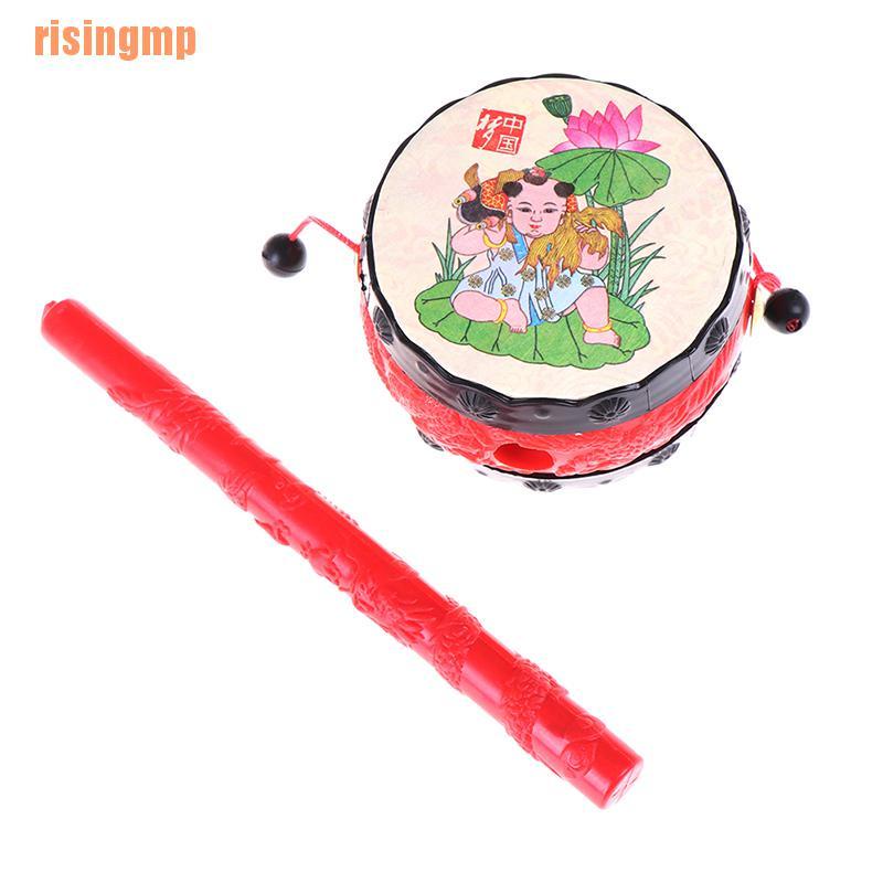 1 đồ chơi trống lắc cầm tay hình hoạt hình truyền thống Trung Quốc cho trẻ em