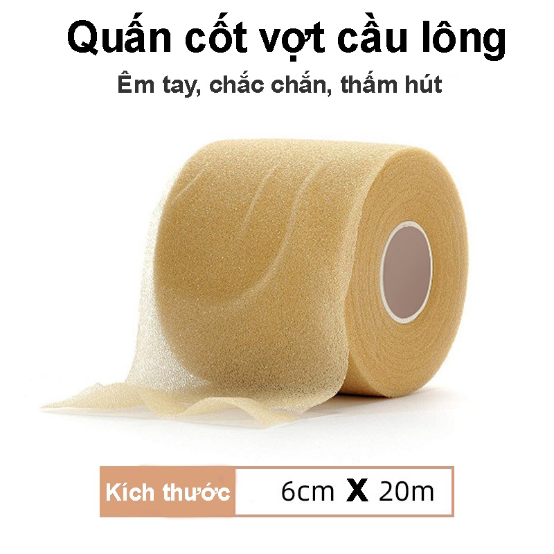 Quấn cán vợt cầu lông, quấn cốt vợt cầu lông bảo vệ cốt vợt, êm tay thấm hút mồ hôi