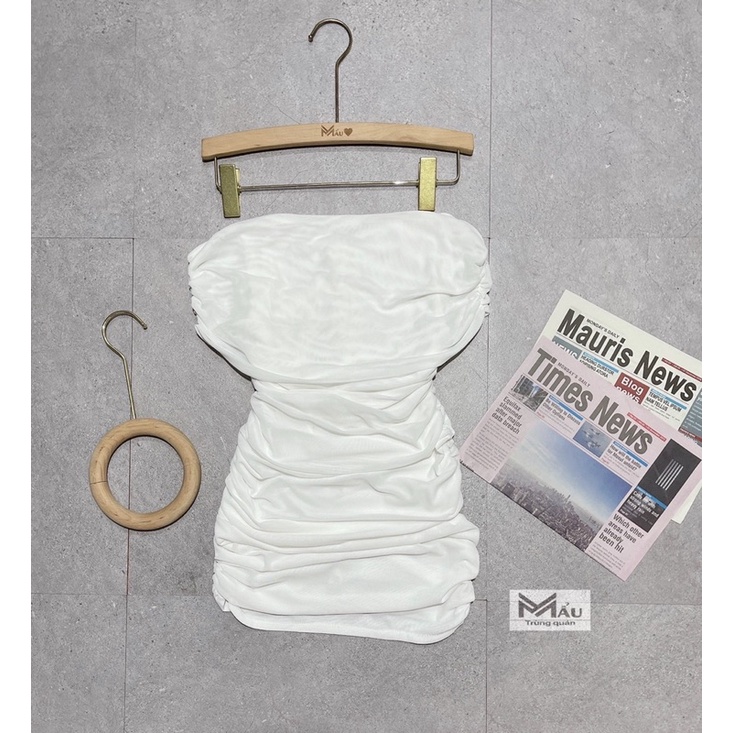 Váy body lưới trễ vai