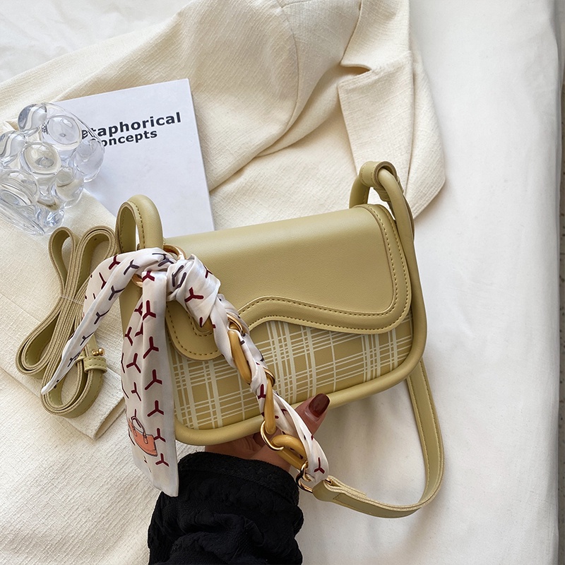 Túi đeo một bên vai IELGY kẻ sọc caro thời trang cao cấp cho nữ