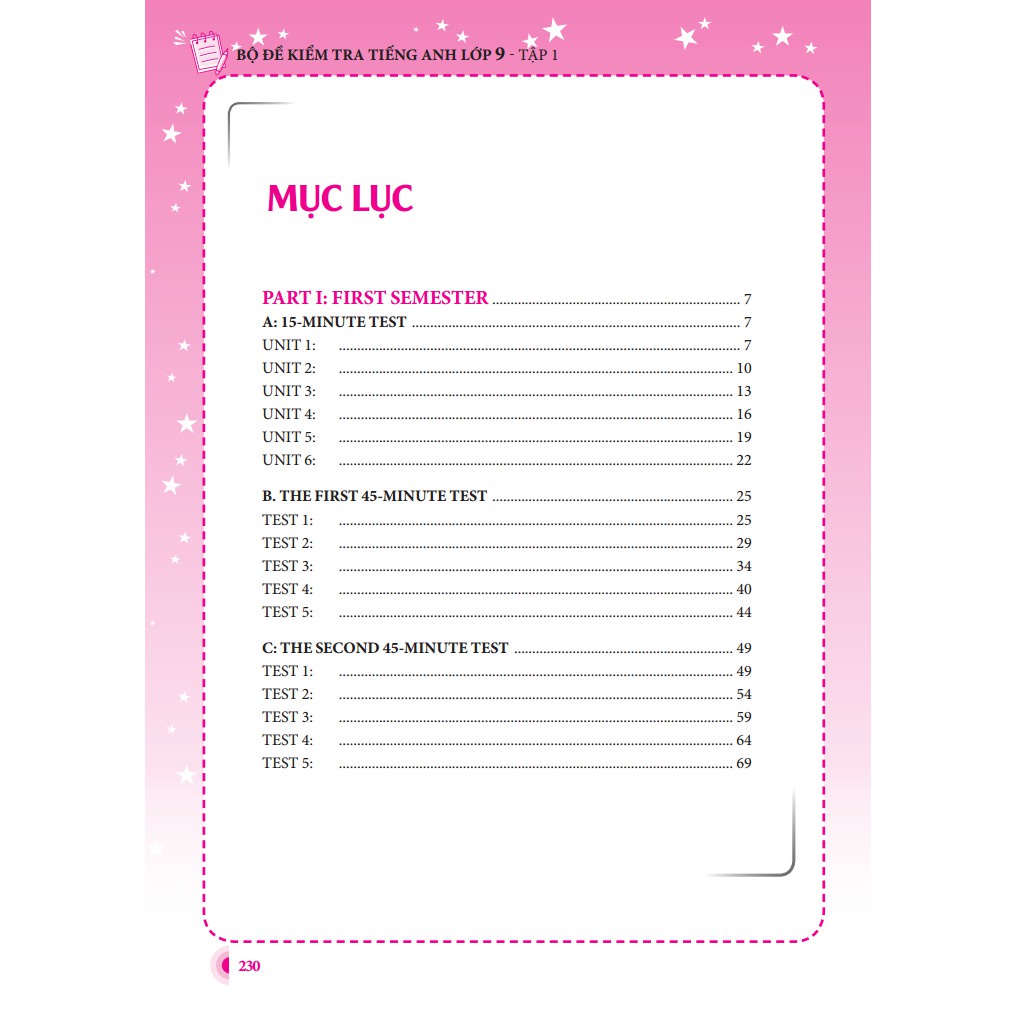 Sách - Bộ đề kiểm tra tiếng Anh lớp 9 tập 1 - Có đáp án Tặng Kèm Bookmark