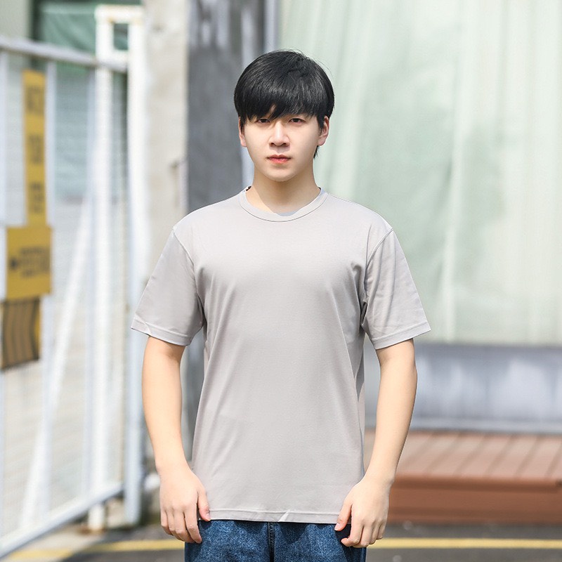 Áo Phông Nam - Áo Thun Nam Cổ Tròn Vải Cotton Dày Dặn Co Giãn Tay Ngắn Xịn Xò