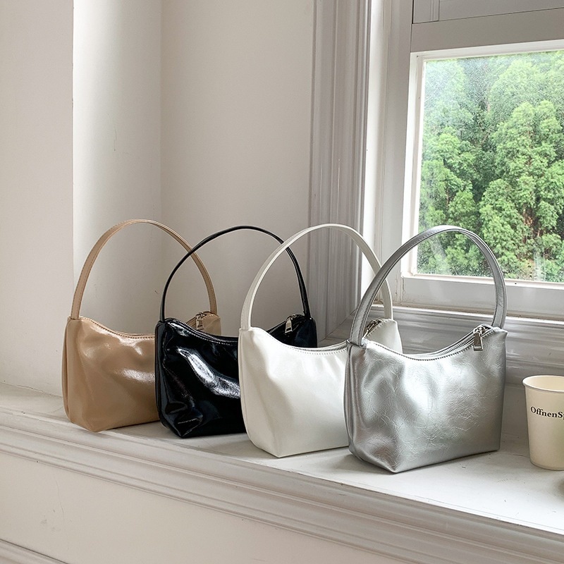 Túi Xách JASMIN NOIR Da PU Hình Bán Nguyệt Thiết Kế Đơn Giản Thời Trang Cho Nữ