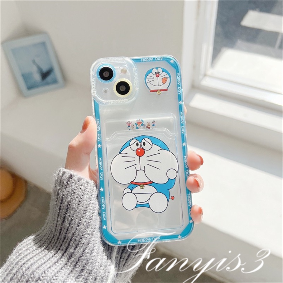 Ốp Điện Thoại TPU Mềm Trong Suốt Có Ngăn Đựng Thẻ Cho IPhone 14 13 12 11 Pro Max X XR Xs Max 8 7 Plus SE 2020