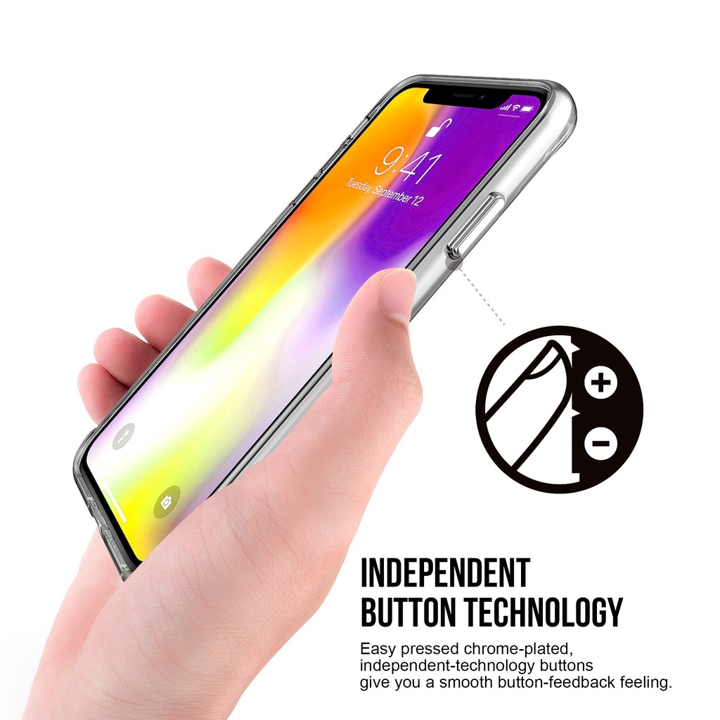 Ốp điện thoại acrylic trong suốt chống sốc/ va đập thích hợp cho iPhone 11 Pro Max 11 Pro 11 XS Max XR XS X 7 8 6 6S +