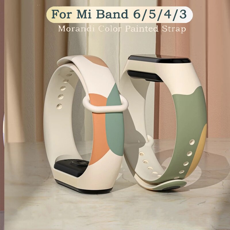 Dây Đeo Thay Thế Chất Liệu Silicon Màu Trơn Cho Xiaomi Mi band 5 6 NFC