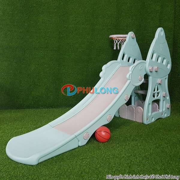 Bộ cầu trượt cho bé hình nấm, cầu tuột nhựa giá rẻ cho bé PL0628B