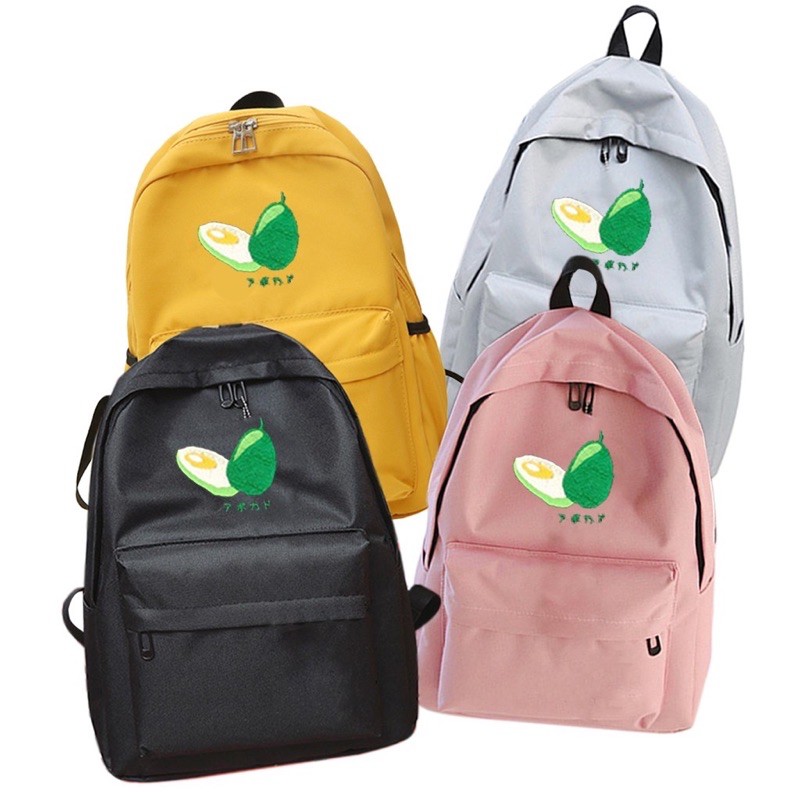 Balo đi học thời trang nam nữ in hình quả bơ