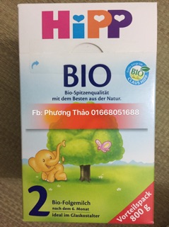 Sữa Hipp Bio 2 800g