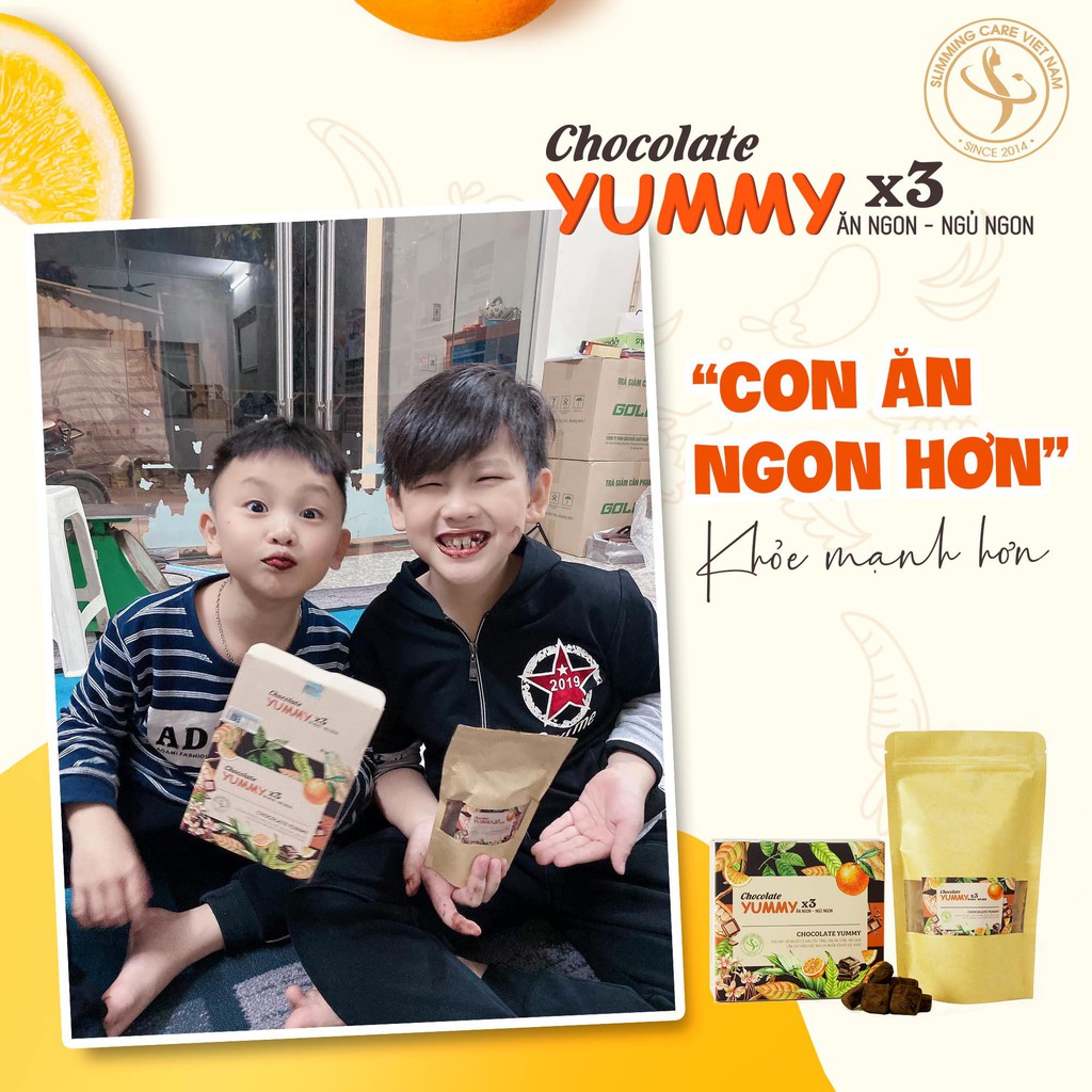 Socola tăng cân Slimming Care - Yummy Chocolate X3 hộp 15 viên