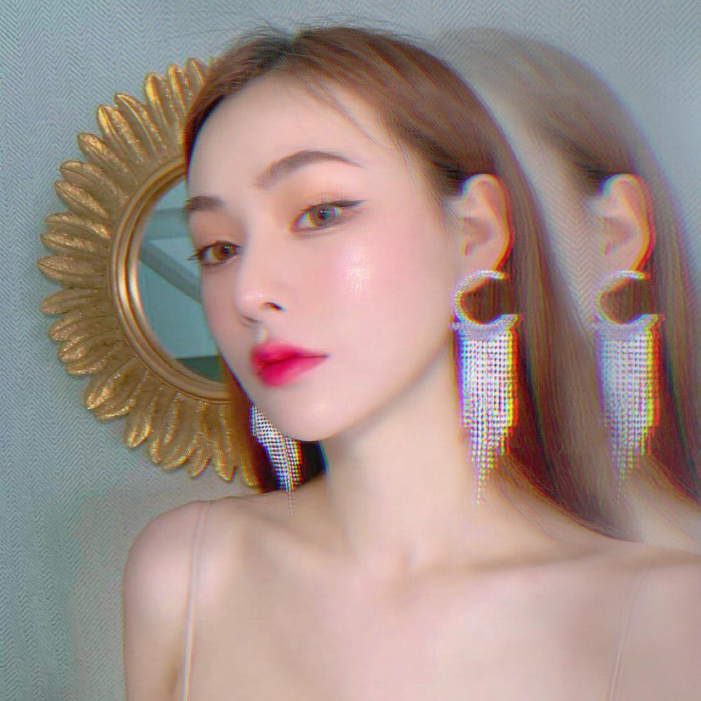 Khuyên tai C TUA RUA pha lê nhân tạo sang chảnh KT270