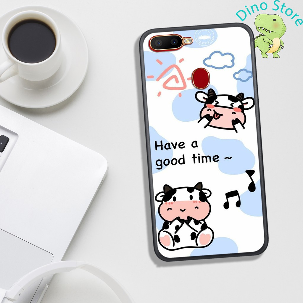ỐP LƯNG UV OPPO A33 Neo 7, IN HÌNH CHÚ BÒ SỮA CUTE.