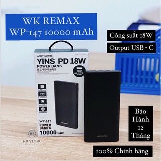 Sạc dự phòng Remax WK WP-147 10000mAh