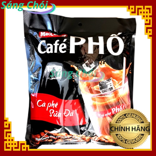 1 Bịch [30 Gói x 24g HSD 11/2023 Phiên Bản Giới Hạn] Cà Phê Sữa Đá MacCoffee CaféPHỐ 3 Trong 1 Cà Phê Đậm Vị Thơm Ngon