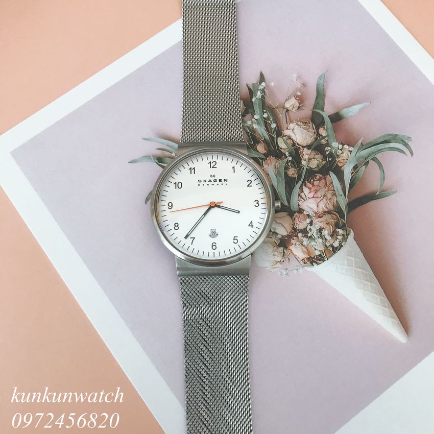 Đồng Hồ Nam Skagen SKW6025 Dây Thép Lưới 40mm Fullbox Hãng
