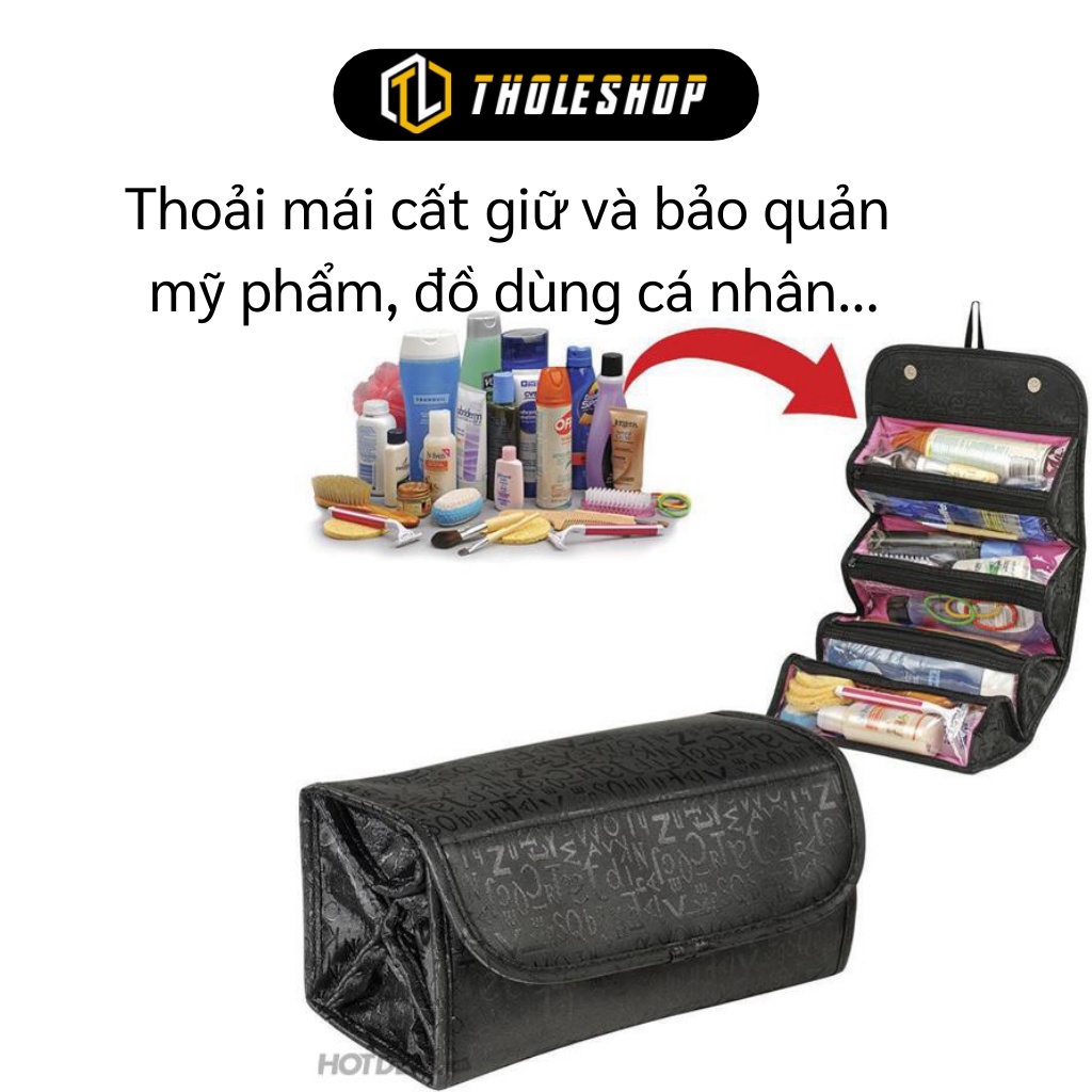 Túi đựng mỹ phẩm - Giỏ Đựng Mỹ Phẩm Thu Gọn Roll N Go, thiết kế thông minh 4 ngăn 2685