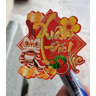 Tem dán tết 8cm ( 8 con tem )