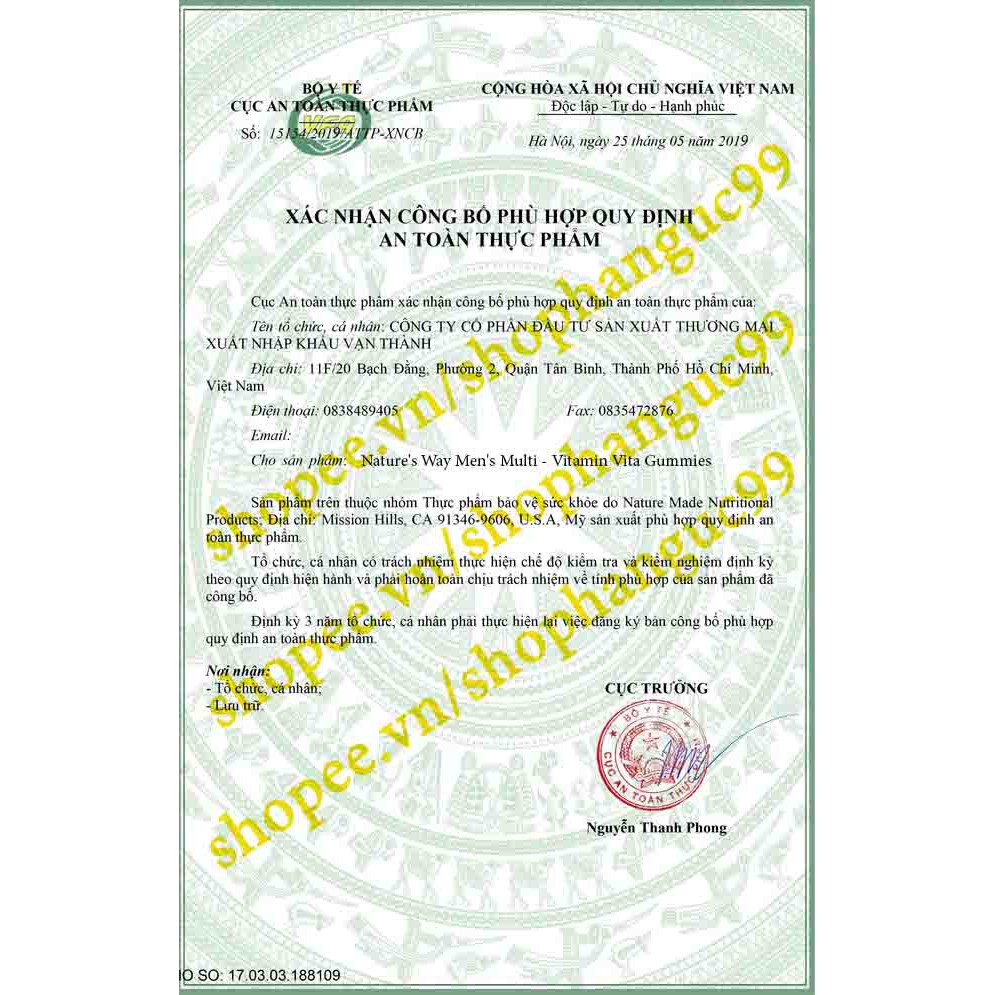 Kẹo dẽo bổ sung Vitamin và khoáng chất Nature's Way Men's Multi - Vitamin Vita Gummies 100 viên của Úc - dành cho NAM | Thế Giới Skin Care