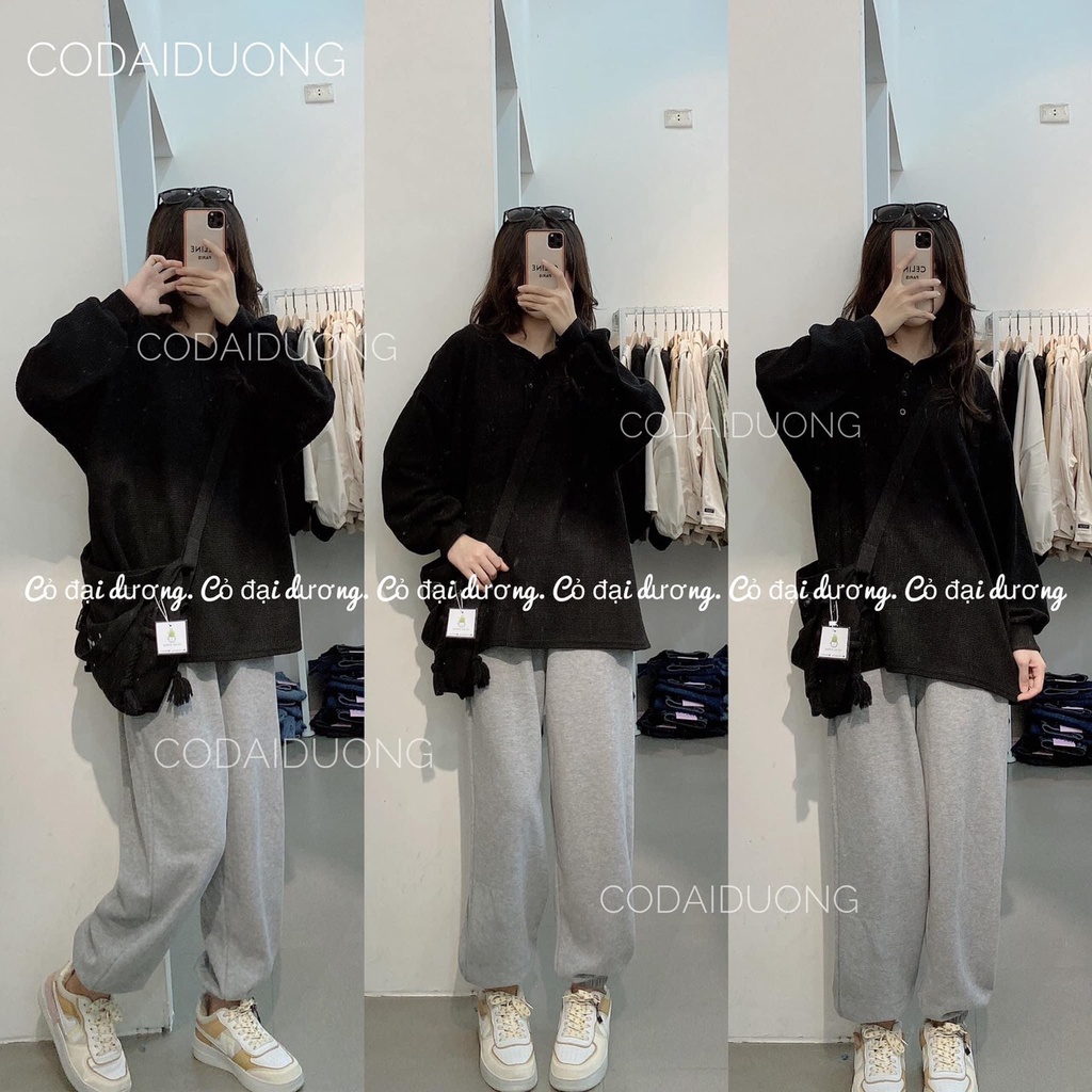 Áo Nỉ Thun Chất Len Xốp AVALA - Áo Dài Tay Thu Đông Mẫu Mới Siêu Hot Phong Cách Nhẹ Nhàng