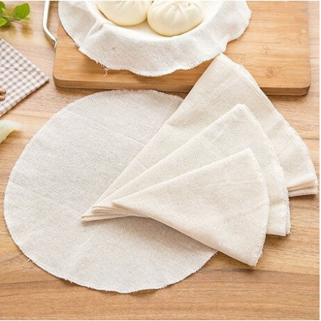 🌿🌿Khăn mộc cotton lót rổ xôi bánh mỳ, bánh bao