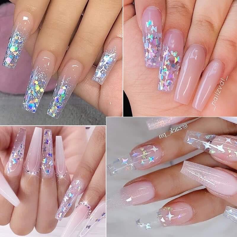 Giấy xà cừ khổng tước trang trí Nail siêu sáng