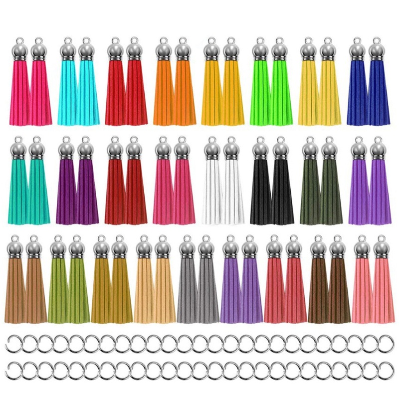 Dây Tua Rua 55Mm Chất Liệu Da Lộn Phối Tua Rua Dùng Làm Móc Khóa DIY