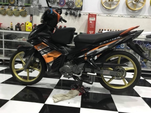 Tem rời Exciter 135 Chrome cam đen