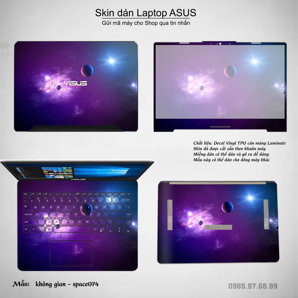 Skin dán Laptop Asus in hình không gian _nhiều mẫu 13 (inbox mã máy cho Shop)