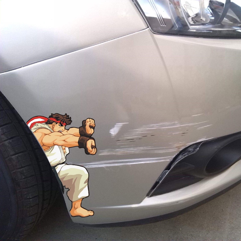 Miếng Dán Trang Trí Xe Hơi / Xe Máy Chiến Đấu SF Sutor To Fait Hoshi Ryu Ken Masters