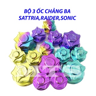 Bộ 3 ốc chảng ba satria, raider, sonic titan gr5