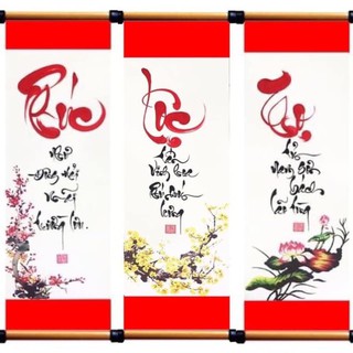 BỘ 3 BỨC LIỄN THƯ PHÁP