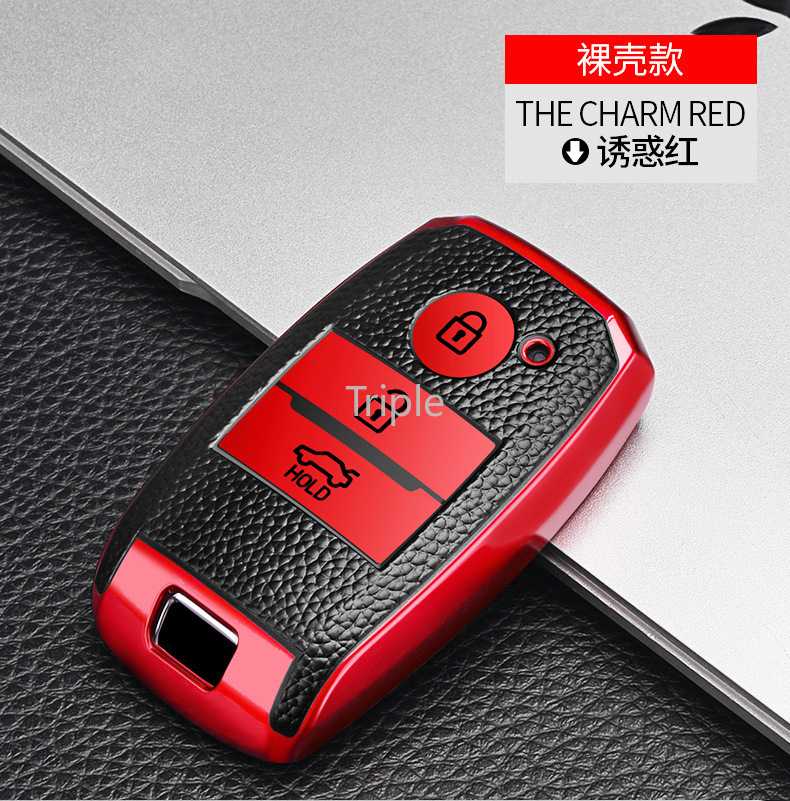 Ốp chìa khóa xe hơi bằng da và tpu mềm cho Kia Stonic RIO Ceed Cerato Optima K5 Soluto Sorento